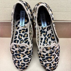 Steve Madden Leopard-Print Slip On Flats in Tan and Black